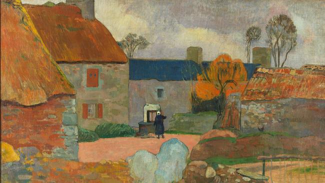 Paul Gauguin’s Le toit bleu or Ferme au Pouldu (1890). Picture: National Gallery of Australia