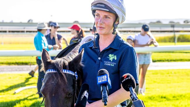 Jamie Kah addresses the media ahead of the Adelaide Cup. Picture: Russell Millard Photography