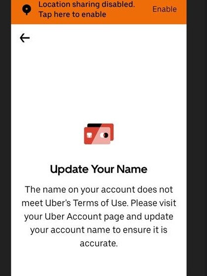 Since mid-October, Uber has said Ms Chandra's first name breached company policy, meaning she can’t access services.