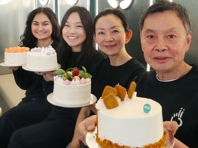 Trini Lee, Tia Lee, Calista Lee and Richard Tan from Miilk Cake Studio. Picture: David Crosling