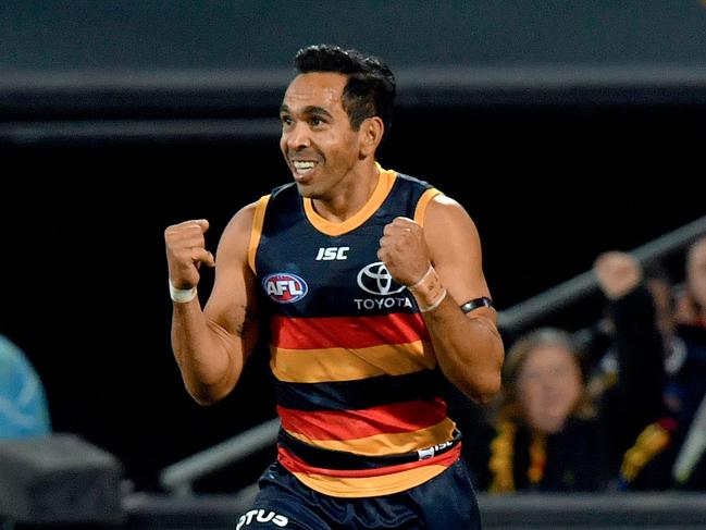 Crows star Eddie Betts is adamant he’ll be in Adelaide in 2020 despite speculation surrounding his future. Picture: AAP Image/Sam Wundke