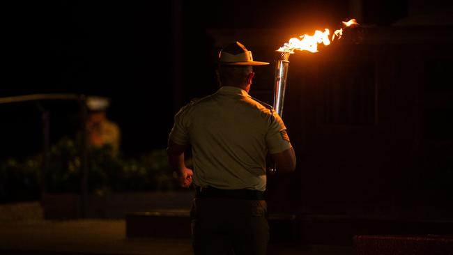 109 years after the Gallipoli landings, Territorians gather in Darwin City to reflect on Anzac Day. Picture: Pema Tamang Pakhrin