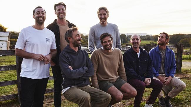 Three Blue Ducks owners (back) Andy Allen, Jeff Bennett and Darren Robertson. (Front) Chris Sorrell, Mark LaBrooy, Paul Dewhurst and Sam Reid.