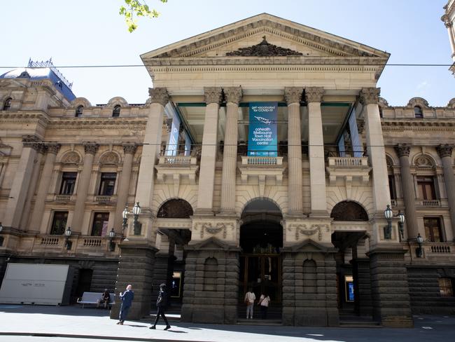 The Melbourne Town Hall is also affected by the new rule. Photo: Diego Fedele/Getty Images