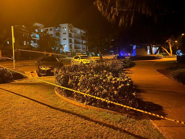 Police at the scene of an alleged wounding after a fight broke out between two men at Bargara on Friday, September 16, 2022