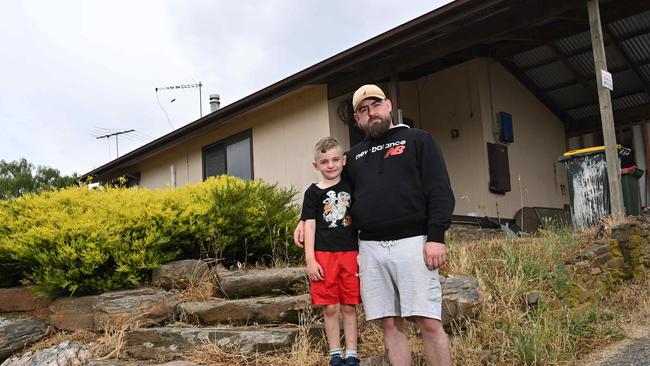 6/12/24. Kevin Skeyhill was murdered in his driveway by his neighbour in 2017. There's a documentary coming out about the murder. His son Nick has started a gofundme page to raise money to finish the renovations on his dad's house (where he now lives) so he can sell it and move on.Nick with his 9yo son Alexander. Picture: Keryn Stevens