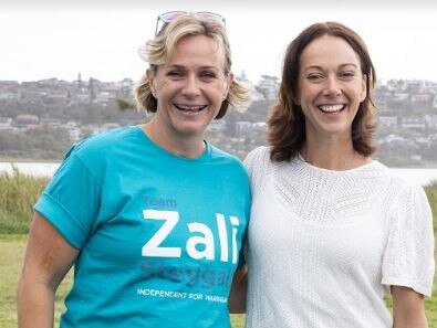 Independent MP for the federal electorate of Warringah Zali Steggall (left) with the independent candidate for the seat of Mackellar, Sophie Scamps. Picture: Supplied