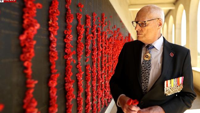 Former army major-general Jim Molan at the Australian War Memorial in Canberra.