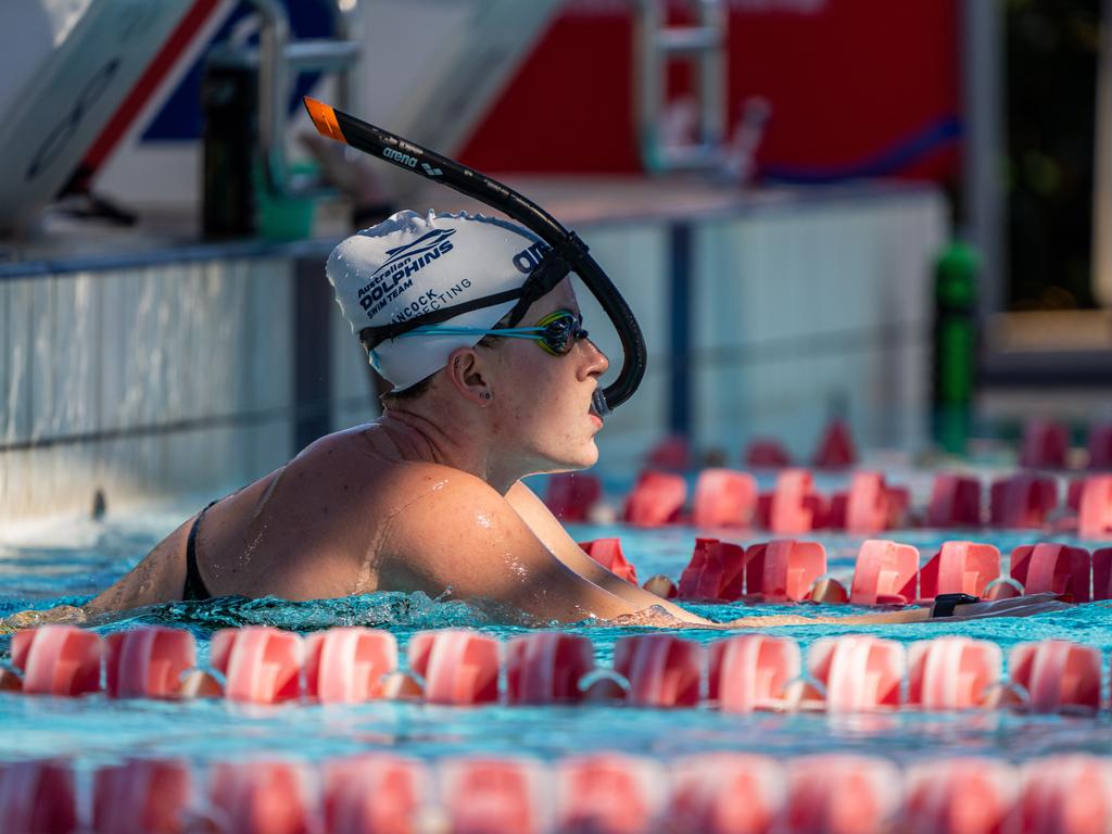 Australian Paralympic Team swimmer Katja Dedekind trains at Cairns. Picture: Wade Brennan, Swimming Australia