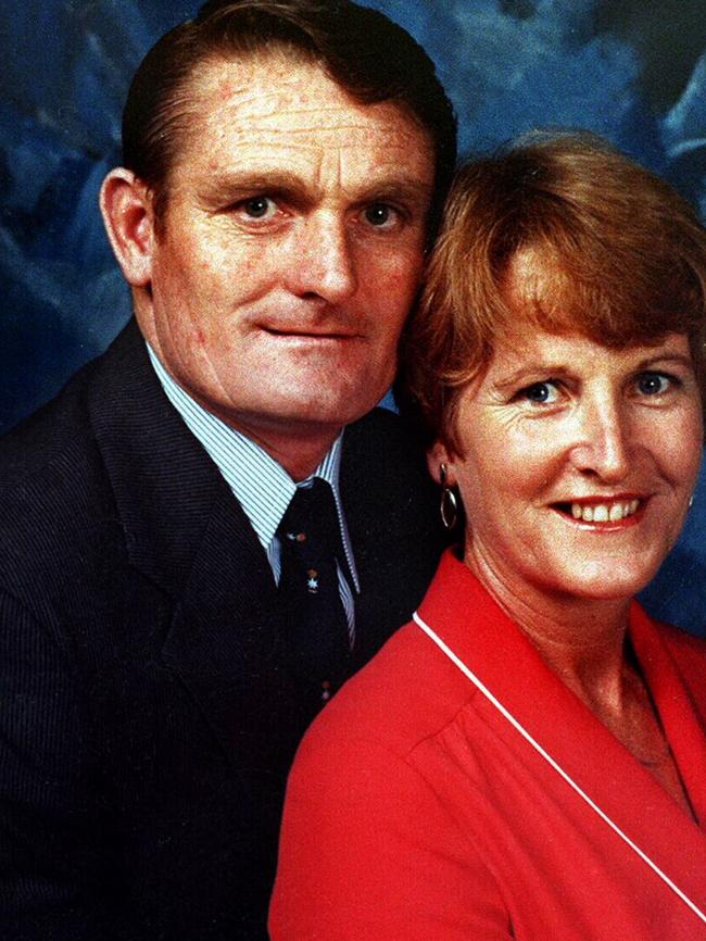 AFP assistant commissioner Colin Winchester with his wife Gwen. He was shot dead outside his Canberra home on January 10, 1989.