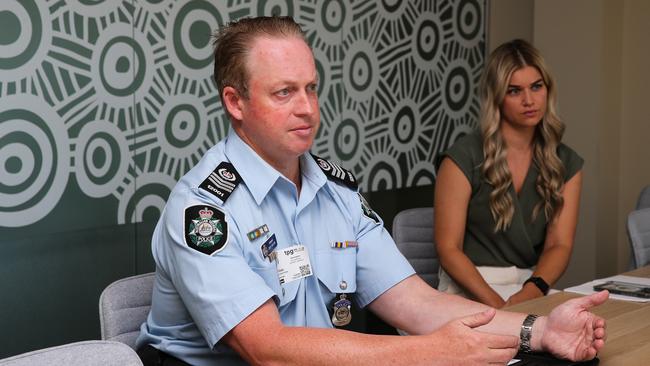 Detective Active Inspector Kris Wilson said Aussies are sometimes falling for a phishing scam within as little as one second. Picture: NewsWire/ Gaye Gerard