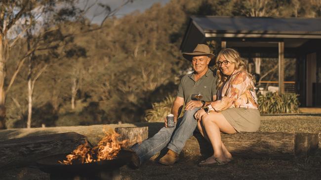 Airbnb hosts Veronica and Colin Eastmure from the town of Conondale have won ‘Host of the Year’ for their farmstay ‘Down at the Dale’. Image supplied.