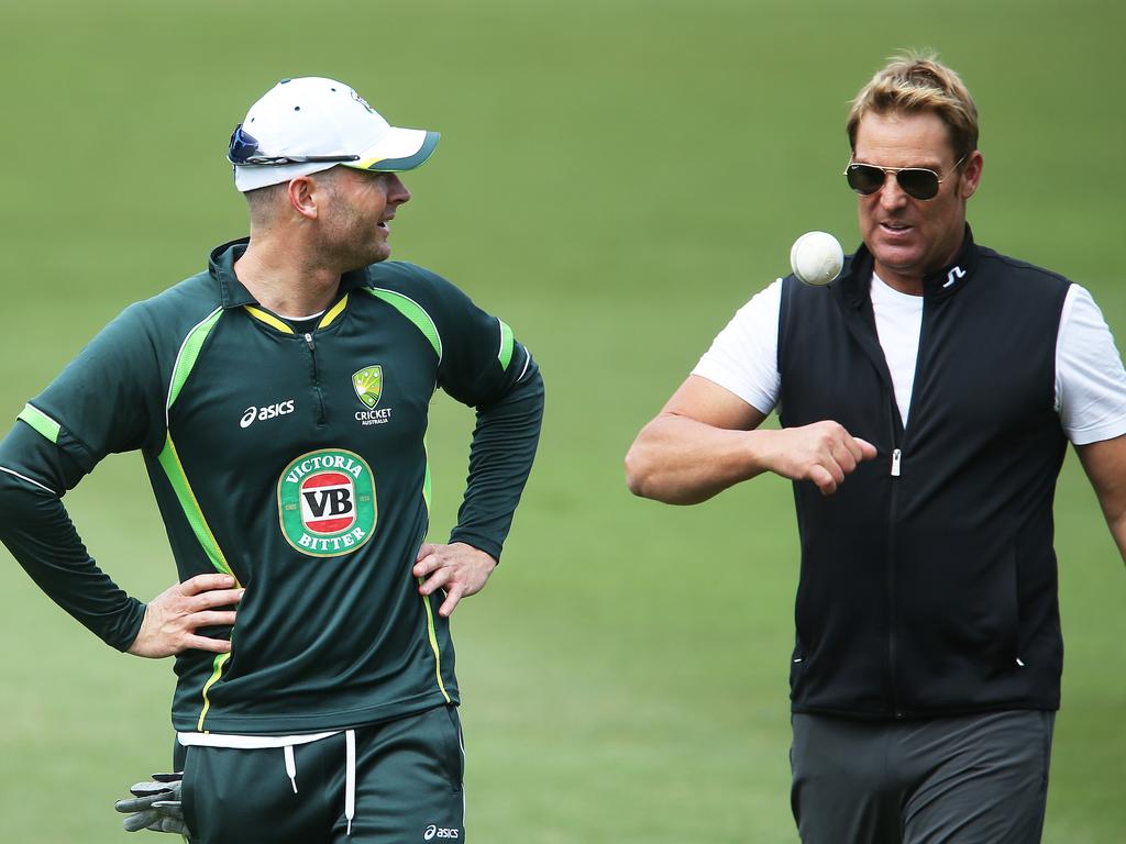 Michael Clarke and Shane Warne had a tight bond. Picture: Phil Hillyard