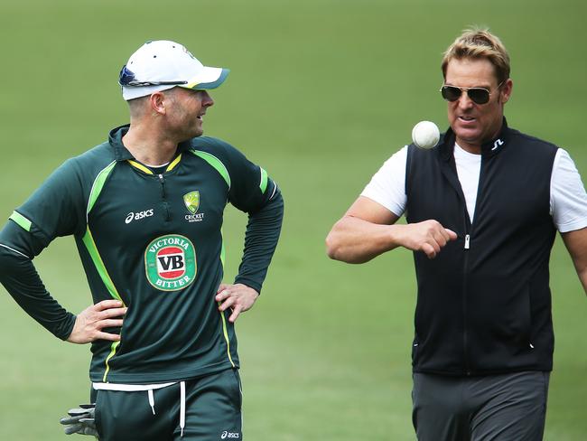 Michael Clarke and Shane Warne had a tight bond. Picture: Phil Hillyard