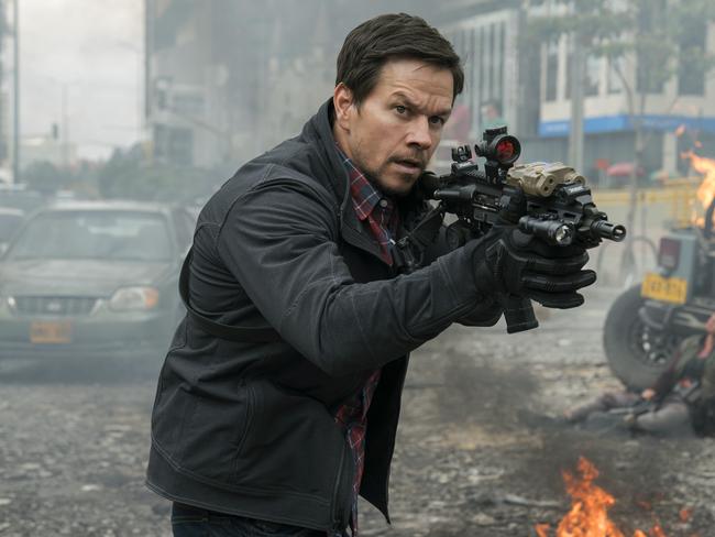 Mark Wahlberg as a fast-talking paramilitary man in Mile 22.