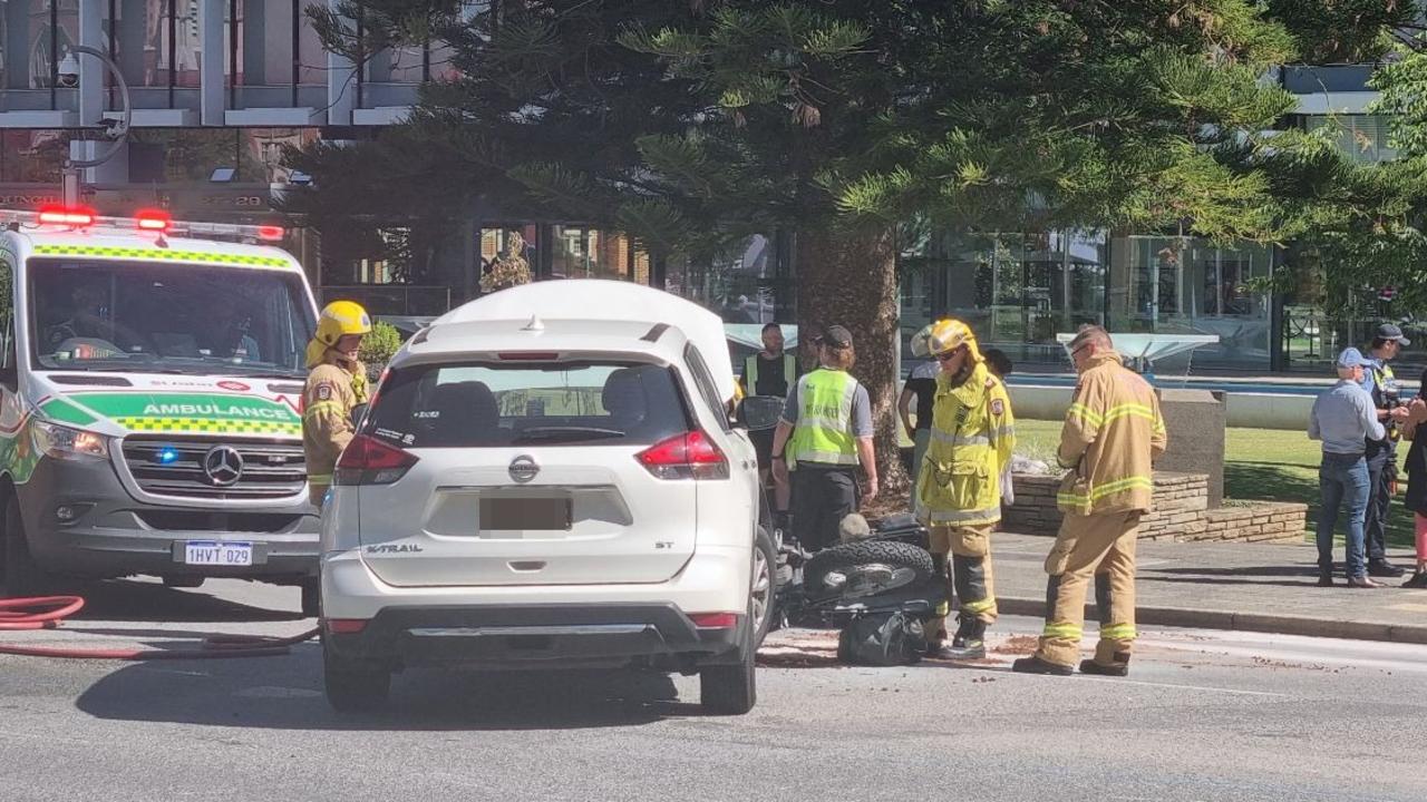 The crash happened right outside Council House, which houses the offices of the City of Perth. Picture: NCA NewsWire / Anthony Anderson