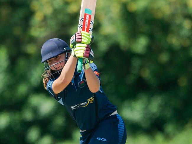 Eve Burke, Manly Warringah District Cricket Club, NSW Women's Premier Cricket, under-18s Brewer Shield, 2024-25. Supplied: Manly Warringah CC