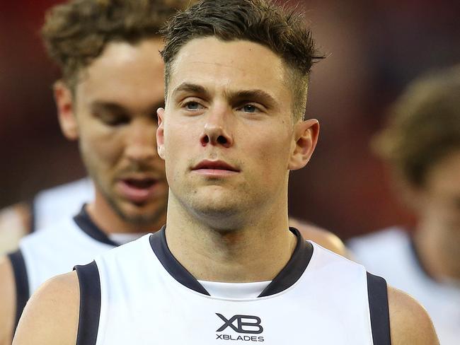 AFL Round 23. 26/08/2018.  Melbourne vs Greater Western Sydney at the MCG.  GWS Giants Josh Kelly after todays loss to melbourne     . Pic: Michael Klein