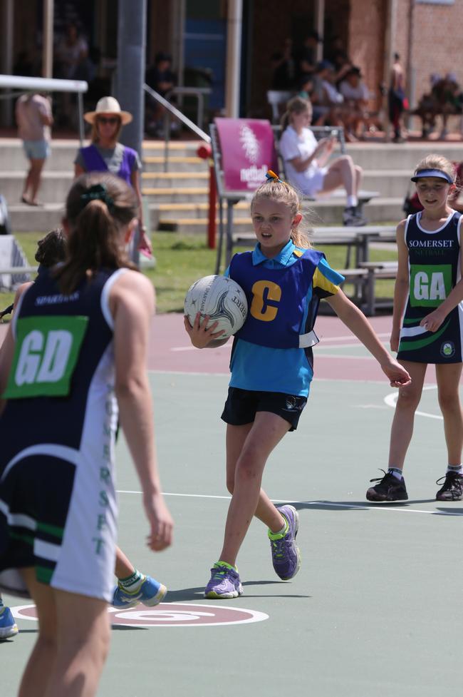 The Netball Qld Primary Schools Cup grand finals are being held at the Hinterland District Netball Association at Mudgeeraba. Picture: Mike Batterham.