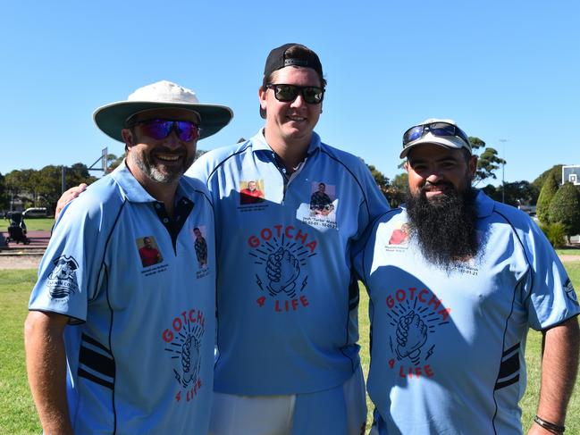 Representing the Captain Cook Dolphins (from left) David Waterson, Brennan Burgess and Michael McDiarmid at the Booralee Big Bash, Botany. Picture: Sean Teuma/NewsLocal