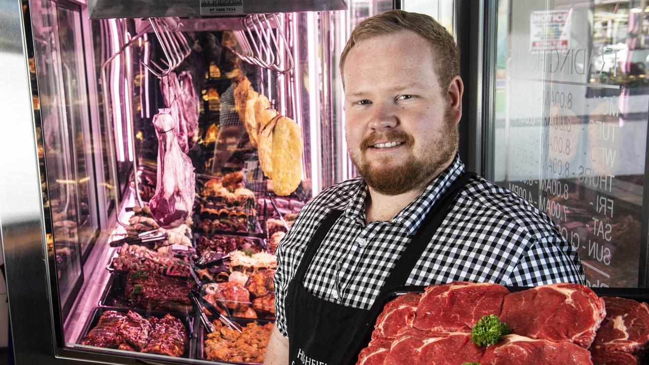 Christian Nicholls of Highfields Gourmet Meats. Picture: Nev Madsen.