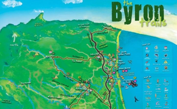 Byron Bay Hinterland Map Never Be Lost With Council's Funky Hinterland Map | Daily Telegraph