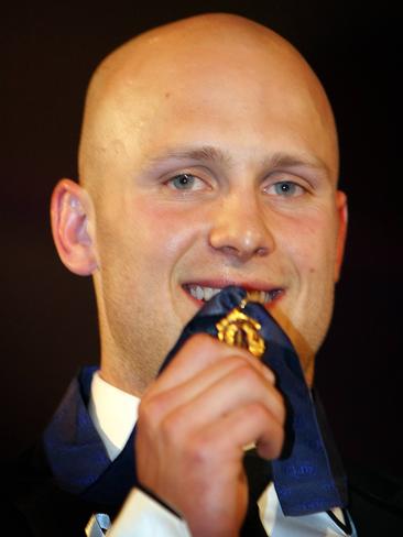 2009: Geelong’s Gary Ablett Jr with his Brownlow Medal. Picture: NewsCorp <a href="http://www.heraldsun.com.au/entertainment/brownlow-red-carpet" target="_blank">MORE BROWNLOW COVERAGE</a>