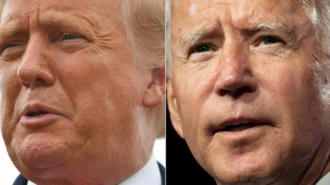 US President Donald Trump and Democratic presidential candidate Joe Biden. Picture: AFP