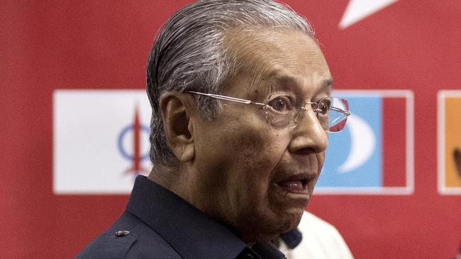 Mahathir Mohamad on his return to office in 2018. Picture: AP