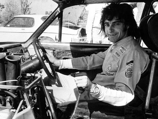 Peter Brock behind the wheel of his Torana in 1973.