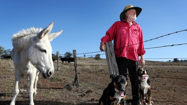 Phillip Adams pictured in 2018 on his property Elmswood in the Hunter Valley. Picture: James Croucher