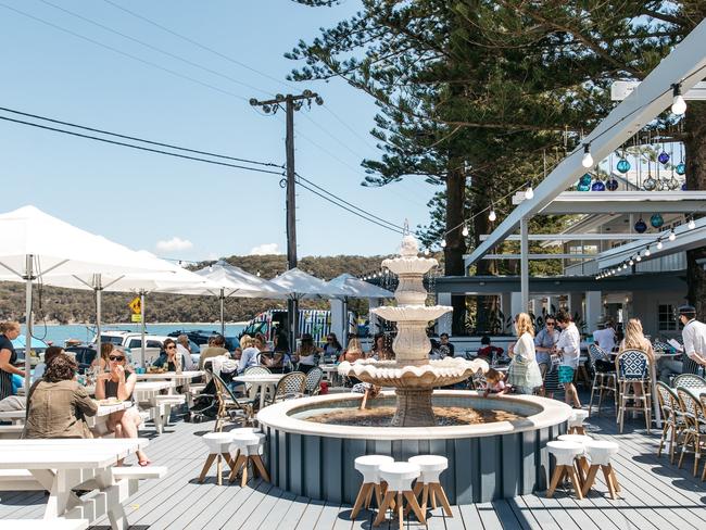 Outdoor dining areas are a feature of the newly renovated Patonga Boathouse Hotel.