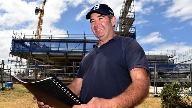 Sports Hub co-founder Clayton Williams pictured during the construction of the Bokarina facility.