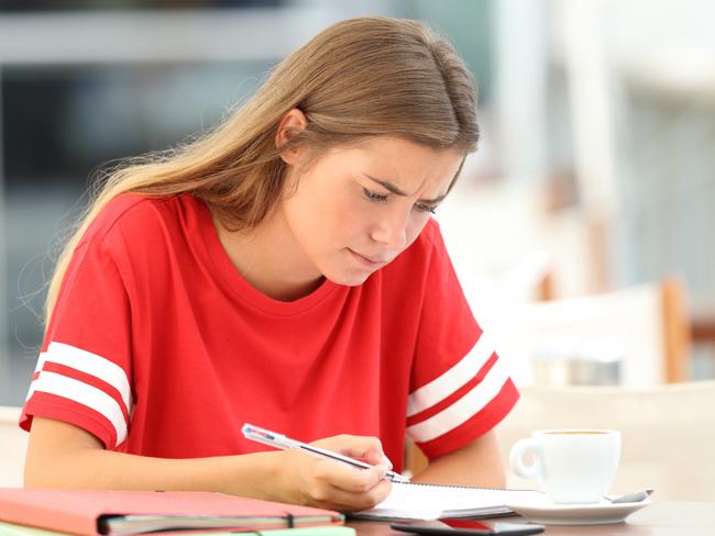 Kids are feeling more stressed about exams and not reaching out for help. Picture: istock