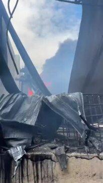 Firefighters Battle Massive Fire at Industrial Site in Puebla