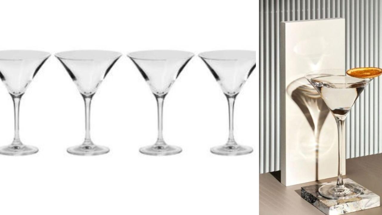 Martini glasses for the classic cocktail. PIcture Myer