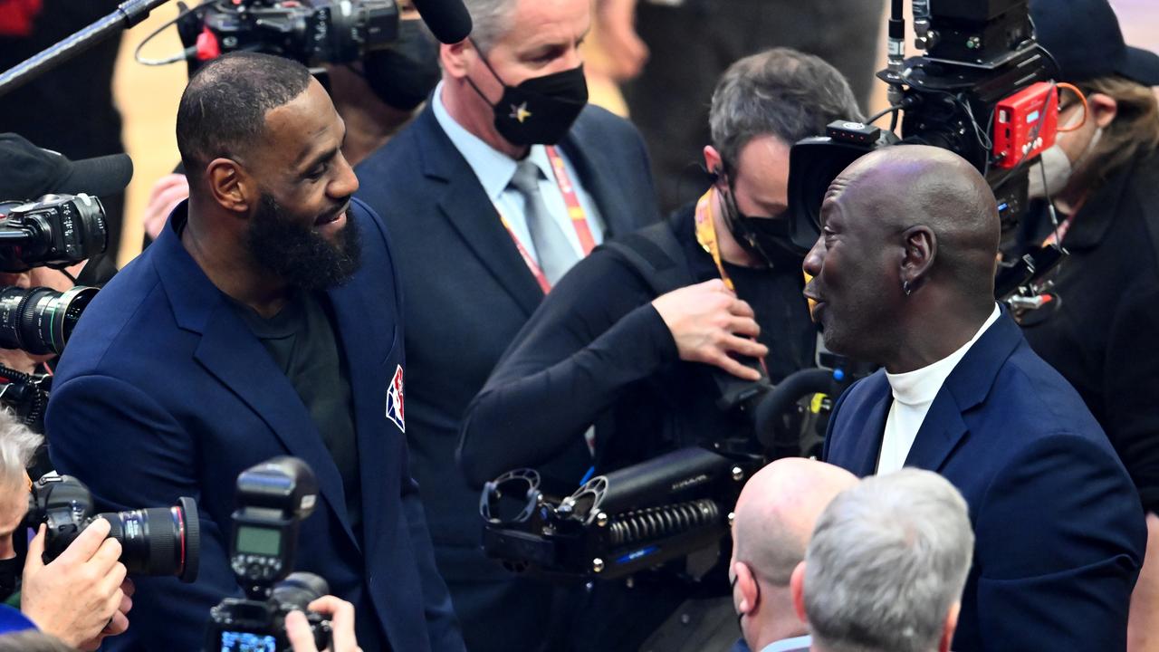 NBA: LeBron James and Michael Jordan relationship history, All-Star NBA 75  embrace