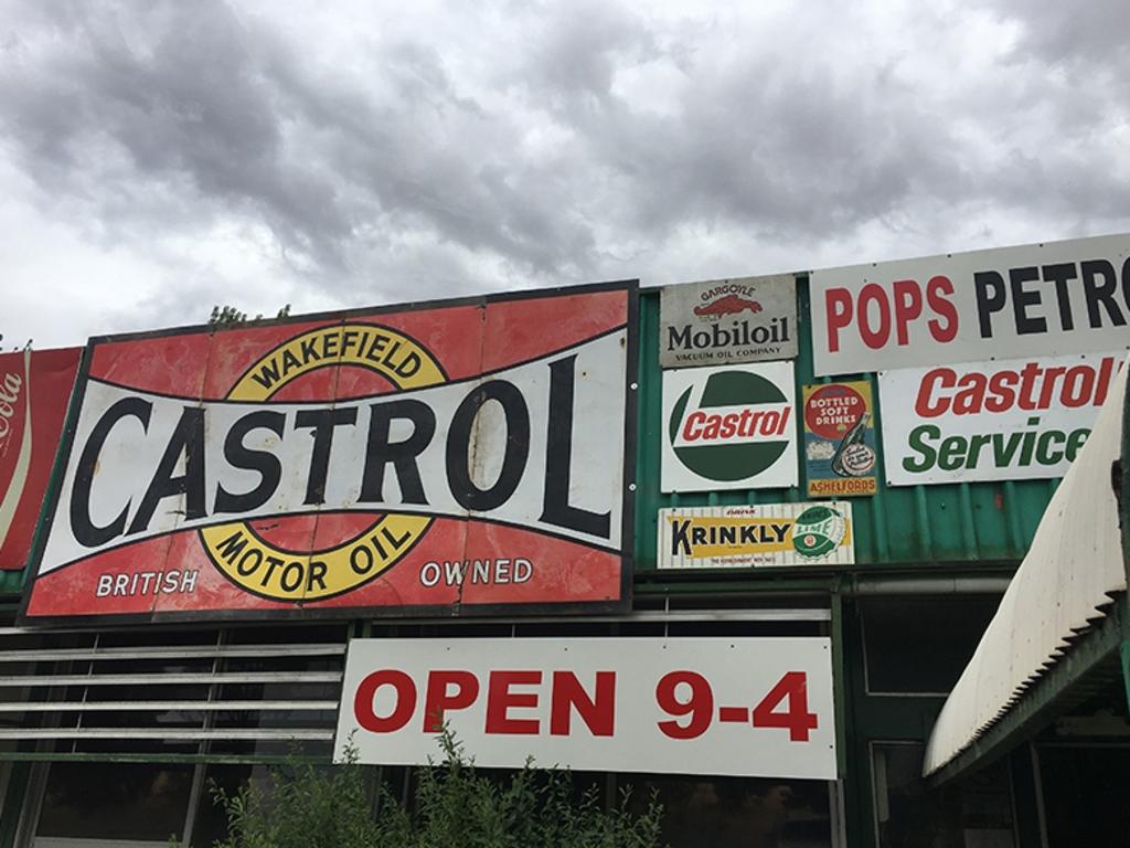 An old Castrol petrol sign.