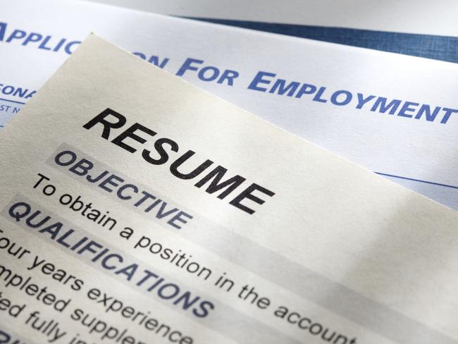 A resume and a job application.  Picture: istock