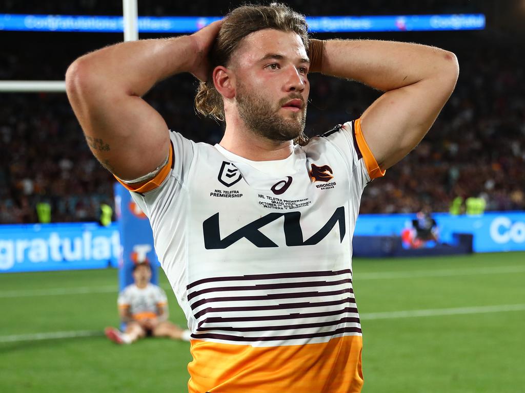 Pat Carrigan during the club’s 2023 grand final loss to Penrith. Picture: NRL Photos