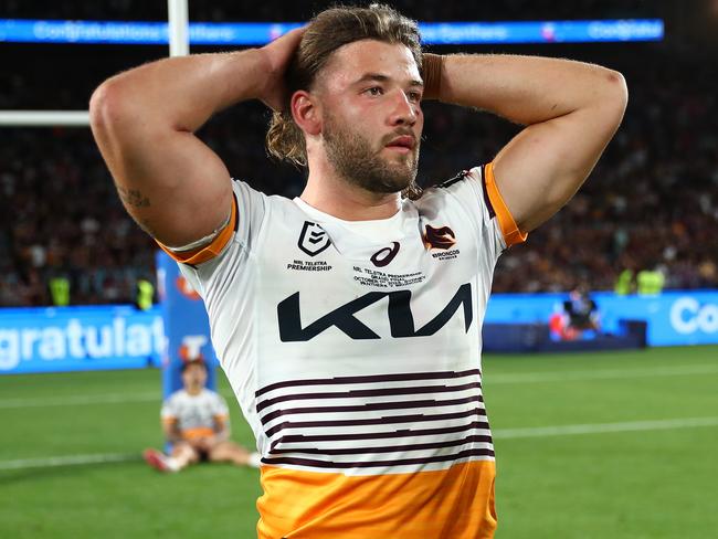 Pat Carrigan during the club’s 2023 grand final loss to Penrith. Picture: NRL Photos
