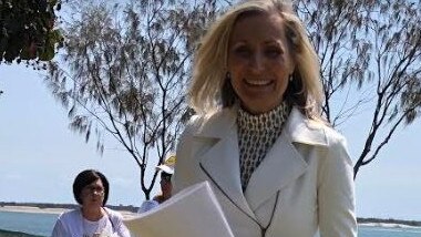 Gold Coast mayoral candidate Mona Hecke at her campaign launch at the Broadwater Parklands.