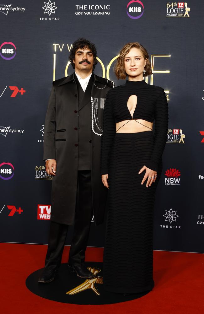 Tony Armstrong with his girlfriend, Rona Glynn-McDonald, at the Logies. Picture: Jonathan Ng