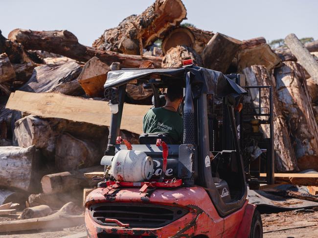 The Beaches Timber mill at Ingleside makes the most out of wood that would usually end up as mulch. Picture: Beaches Timber