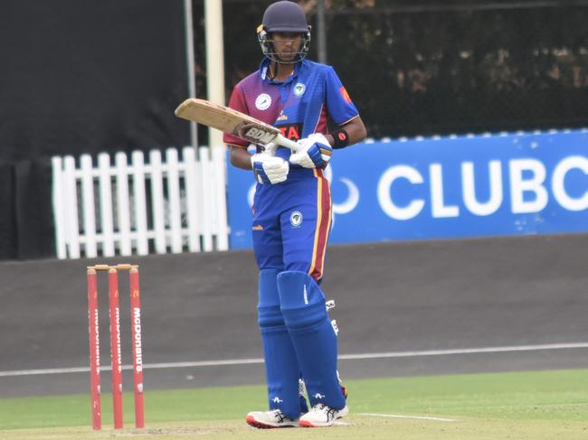 Rubeindranath Gobinath during his Green Shield century at Hurstville Oval last season. Picture: Sean Teuma