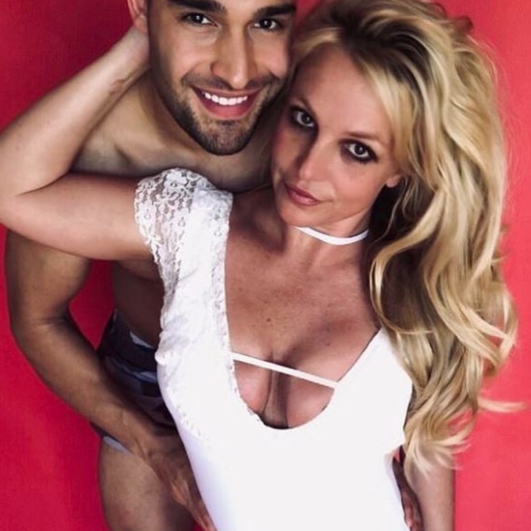 Britney Spears with boyfriend Sam Asghari.