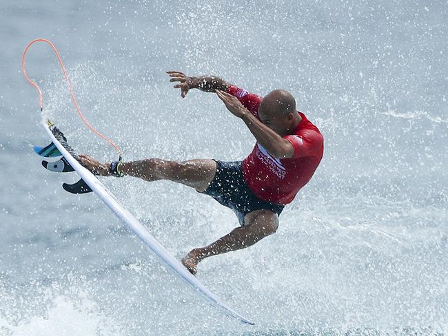 A high-flying Kelly Slater at the Quick Pro Gold Coast,