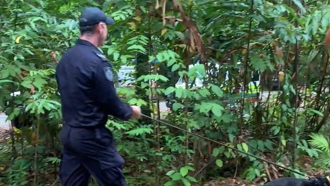 Police, SES, divers and a human remains detection dog have scoured remote bushland near Yarrabah for the remains of missing teen Markiah Major. Picture: Queensland Police Service