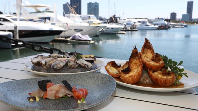 Sashimi, Moreton Bay bugs and Oysters from Omeros Bros on the Gold Coast. Photograph: Jason O'Brien