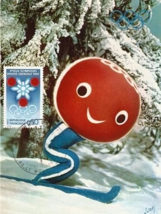 Schuss was the Winter Olympics’ first unnoficial mascot, introduced in Grenoble, France, in 1968. Picture: Twitter